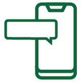 text smart phone icon